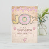 Newborn Baby Girl Aankondiging (Staand voorkant)