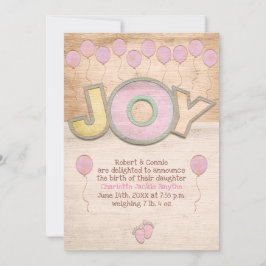 Newborn Baby Girl Aankondiging