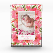 Newborn Baby Girl Floral Custom Fotoblokken (Voorkant)