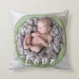 Newborn baby name Love Photo Afbeelding Kussen