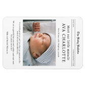 Newborn Baby Newspaper Flexible Photo Magnet Magneet (Horizontaal)