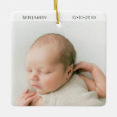 Newborn Baby Photo Keepsake Keramisch Ornament (Voorkant)
