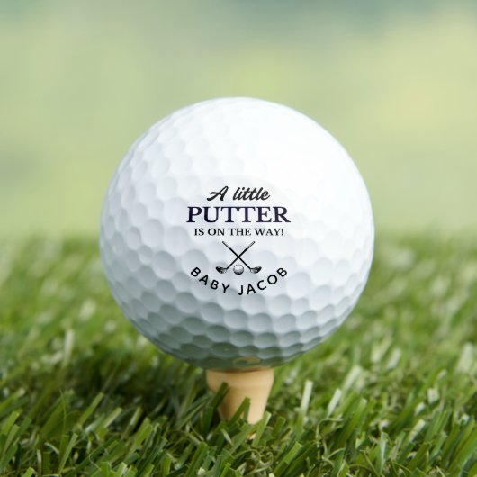 Newborn Baby Shower Favors Keepsake Litte Putter Golfballen (Insitu Shirt)