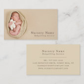 Newborn Baby & Teddy, Babysitter, Daycare, Nursery Visitekaartje (Voorkant / Achterkant)