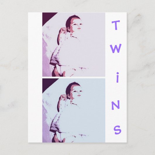 Newborn Baby Twins Briefkaart (Voorkant)