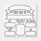 Newborn Birth Stats Magneet (Voorkant)