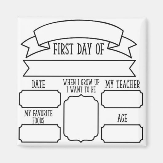 Newborn Birth Stats Magneet (Voorkant)