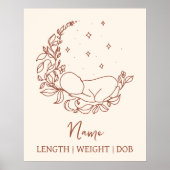 Newborn Birth Stats Poster (Voorkant)