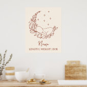 Newborn Birth Stats Poster (Keuken)