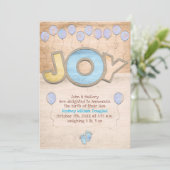 Newborn Boy Boy Aankondiging (Staand voorkant)