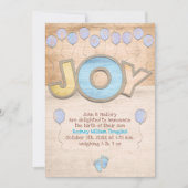 Newborn Boy Boy Aankondiging (Voorkant)