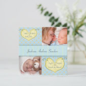 Newborn Boy met de aankondiging van de geboorte va (Staand voorkant)