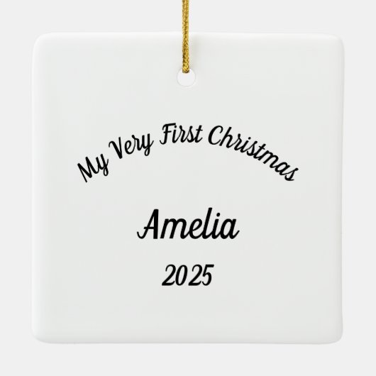 "Newborn Christmas keepsake" Ornament (Achterkant)