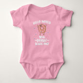 Newborn Donut Meme Quote Comfit Home Outfit Romper (Voorkant)