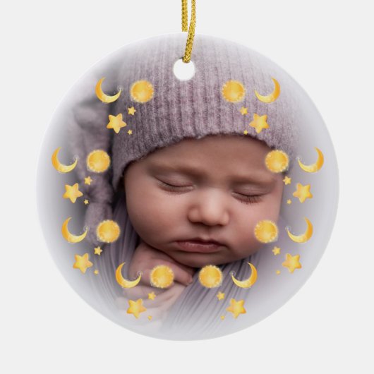 Newborn Elegant Ceramic Ornament (Voorkant)