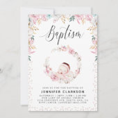 Newborn Floral Baptisme Kaart (Voorkant)