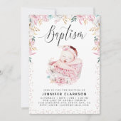 Newborn Floral Baptisme Kaart (Voorkant)