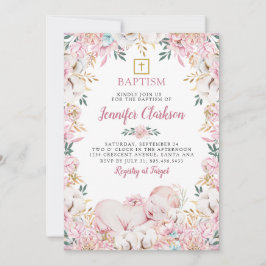 Newborn Floral Baptisme Kaart