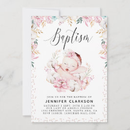 Newborn Floral Baptisme Kaart