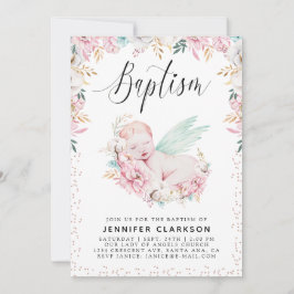 Newborn Floral Baptisme Kaart