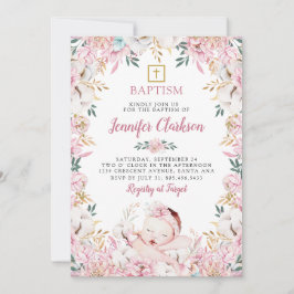 Newborn Floral Baptisme Kaart