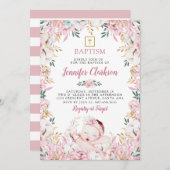 Newborn Floral Baptisme Kaart (Voorkant / Achterkant)