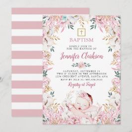 Newborn Floral Baptisme Kaart