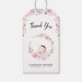 Newborn Floral Hartelijk dank Cadeaulabel (Voorkant)