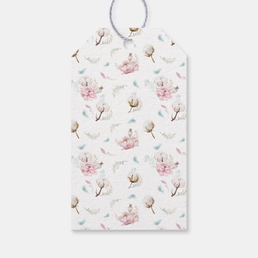 Newborn Floral Hartelijk dank Cadeaulabel (Achterkant)