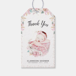 Newborn Floral Hartelijk dank Cadeaulabel