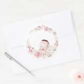 Newborn Floral Ronde Sticker (Envelop)