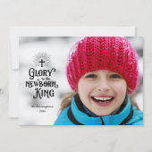 Newborn King | Kerstmis 1-foto voor religie Feestdagenkaart (Voorkant)
