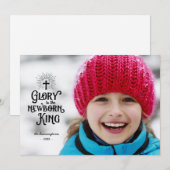 Newborn King | Kerstmis 1-foto voor religie Feestdagenkaart (Voorkant / Achterkant)
