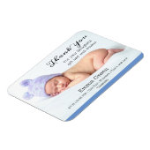 Newborn Modern Baby Foto bedankt Magneet (Linkerzijde)