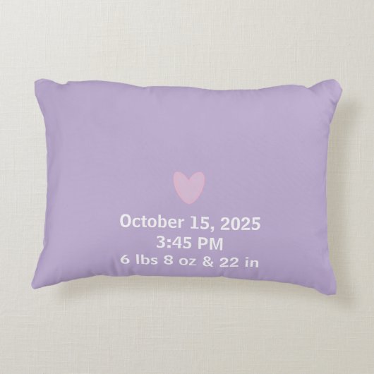 Newborn Photo Collage Throw Pillow Accent Kussen (Achterkant)