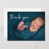 Newborn Photo Modern baby shower bedankt (Voorkant / Achterkant)