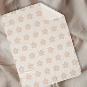 Newborn Photo Prop, Blush Daisy Floral Sherpa Deken