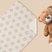 Newborn Photo Prop, Blush Daisy Floral Sherpa Deken