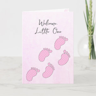 Newborn Polka Dot Baby Footprint Kaart