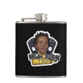 Newborn Records - Flask (zwart) Heupfles (Voorkant)