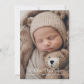 Newborn Scrpty Baby Kaart voor fotoaankondiging (Voorkant)