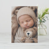 Newborn Scrpty Baby Kaart voor fotoaankondiging (Staand voorkant)