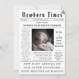Newborn Times Birth Aankondiging