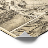 Newburgh New York 1900 Antiek Panorama Poster (Hoek)