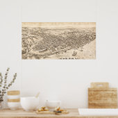 Newburgh, New YorkPanoramic MapNewburgh, NY Poster (Keuken)