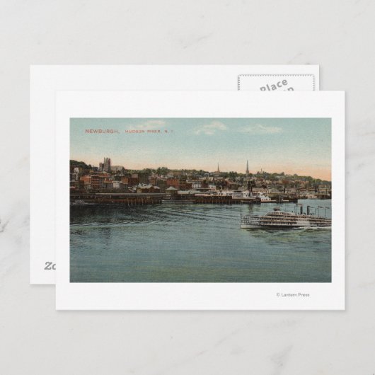 Newburgh, NY - uitzicht van de Hudson Briefkaart (Voorkant / Achterkant)