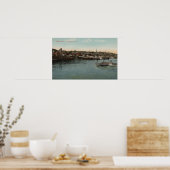 Newburgh, NY - uitzicht van de Hudson Poster (Keuken)