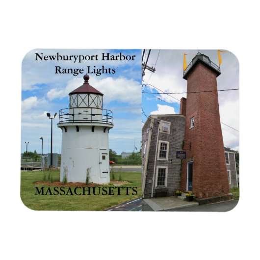 Newburyport Harbor Range Lights, MA Flexi Magnet Magneet (Horizontaal)