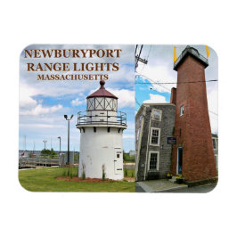 Newburyport Harbor Range Lights, MA Flexi Magnet Magneet