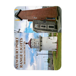 Newburyport Harbor Range Lights, MA Flexi Magnet Magneet